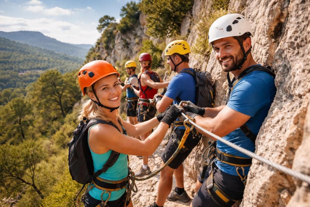 découvrez des activités outdoor professionnelles en provence pour renforcer la cohésion de votre équipe lors de team building et séminaires, avec des expériences uniques comme la via ferrata.