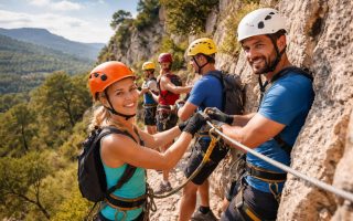 Activités outdoor professionnelles pour team building et séminaires en Provence avec Via Ferrata