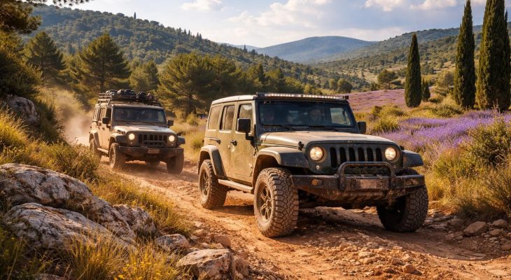 Circuits aventure en Provence avec Jeep Wrangler et Land Rover Defender tout-terrain