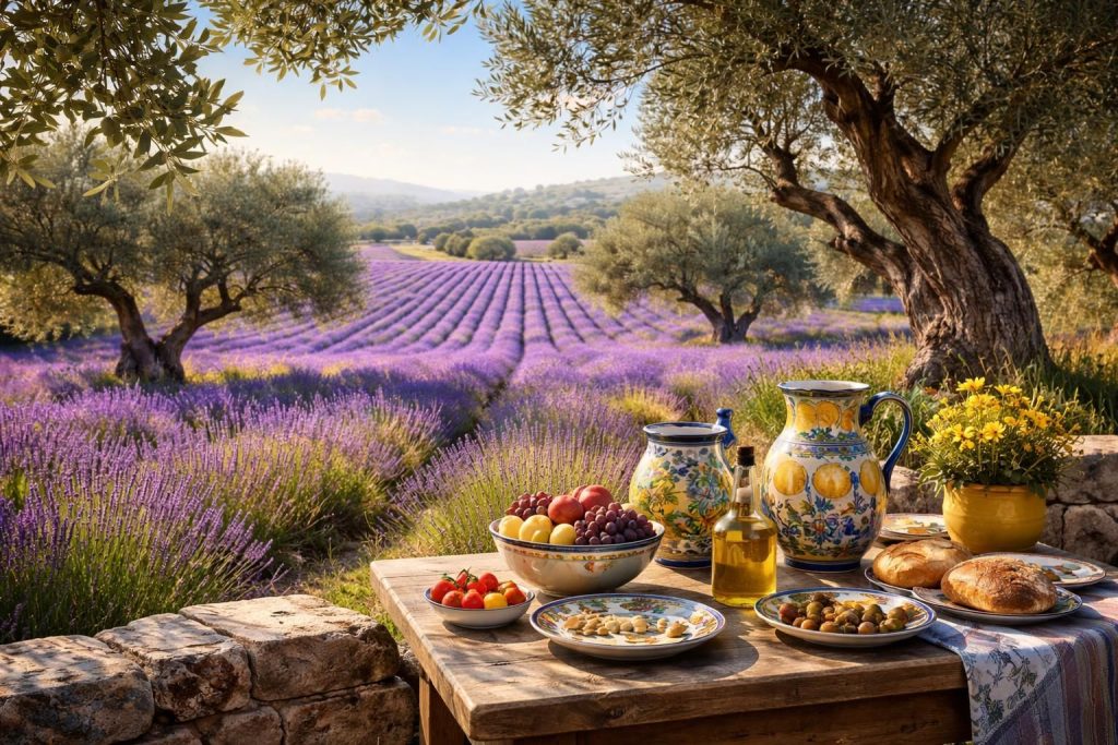 découvrez le charme authentique du style provençal méditerranéen avec ses lavandes parfumées, oliviers majestueux et céramiques artisanales uniques pour une ambiance chaleureuse et naturelle.