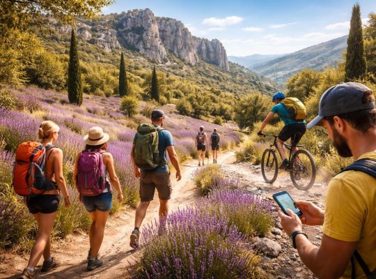 Promouvoir vos activités outdoor en Provence avec Outdooractive, AllTrails et Komoot pour le tourisme aventure