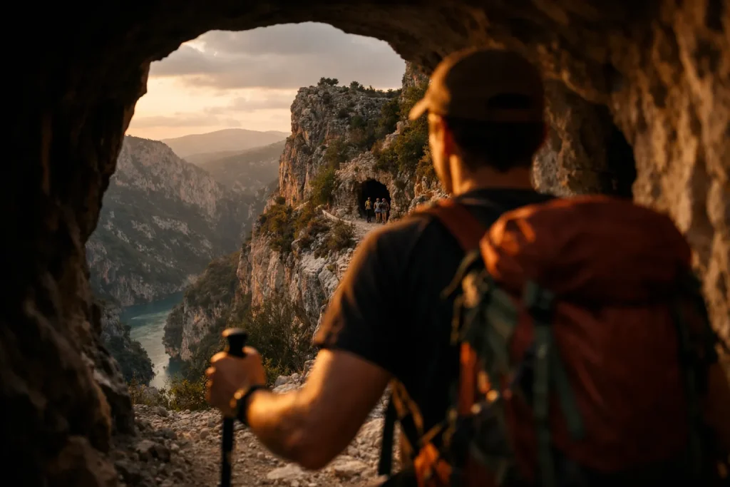 Le sentier Blanc-Martel se fait dans un sens : Point Sublime et tunnels